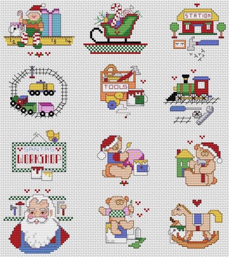 (image for) Santa in His Workshop Ornaments